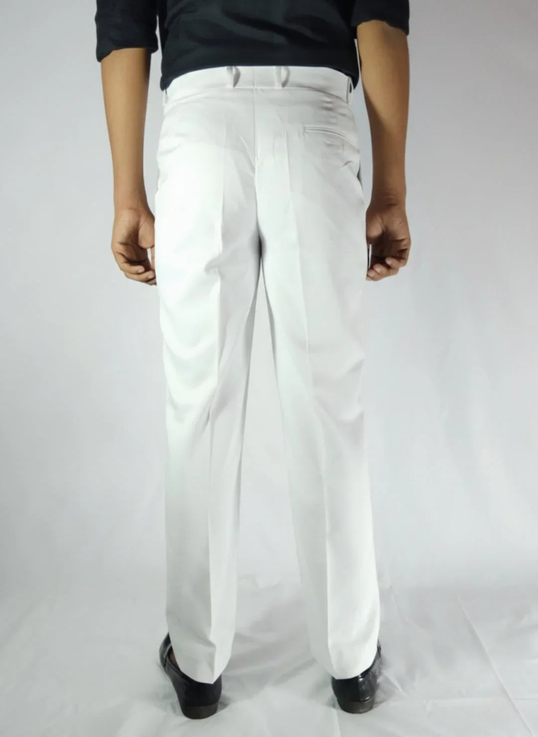 VELMIOR White Relaxed Fit Pants – Comfortable & Tailored Style - VELMIOR