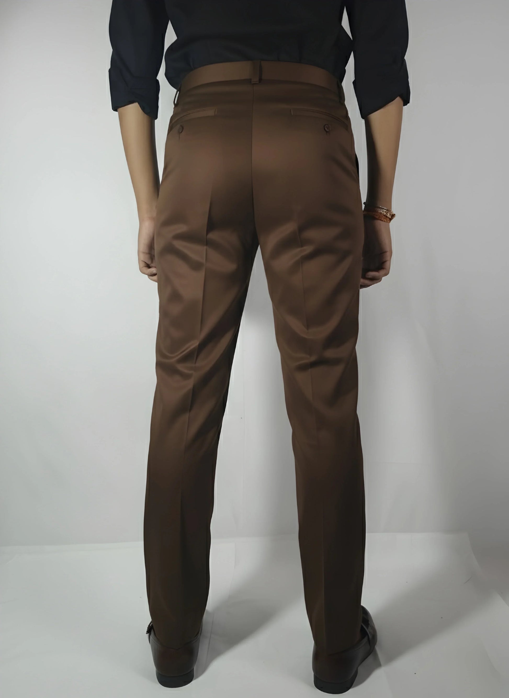 VELMIOR Brown Gurkha Pants – Adjustable Fit & Classic Style - VELMIOR