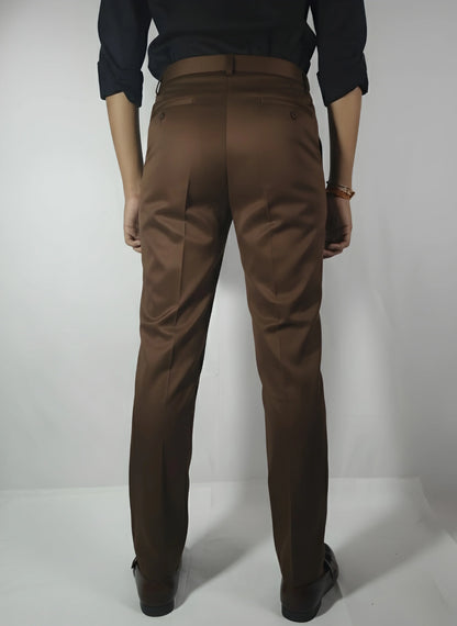 VELMIOR Brown Gurkha Pants – Adjustable Fit & Classic Style - VELMIOR